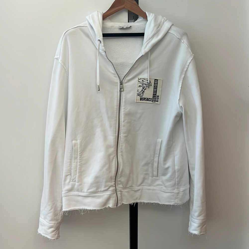 Versace white hoodie men’s size L